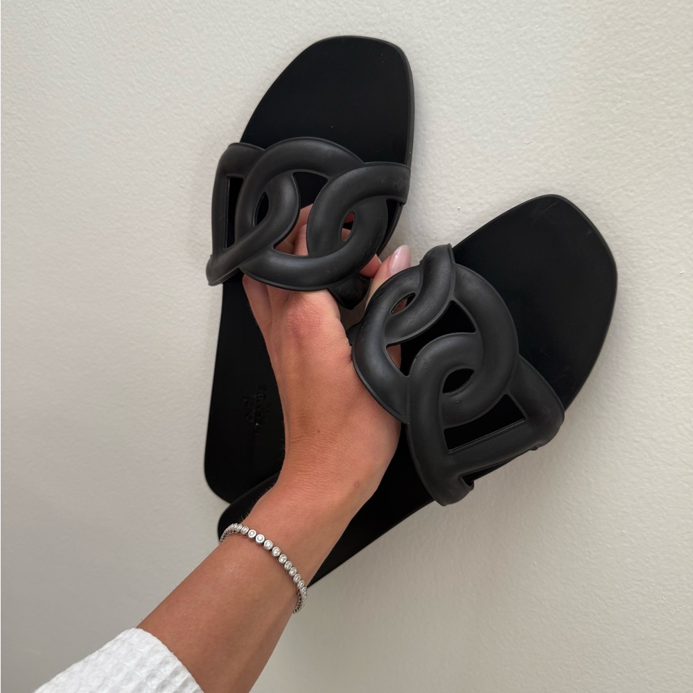 Elegant Black Women's Slide Sandals